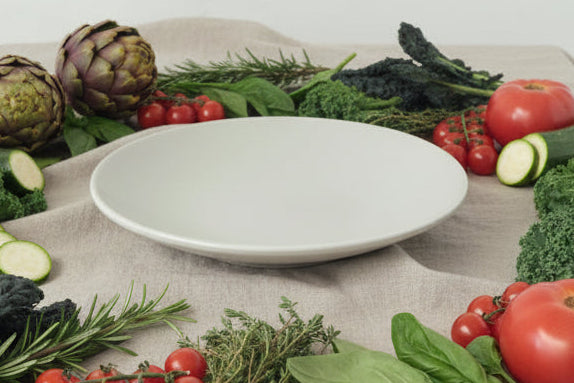 Plato ensalada ondulado