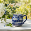 Tarro floral azul
